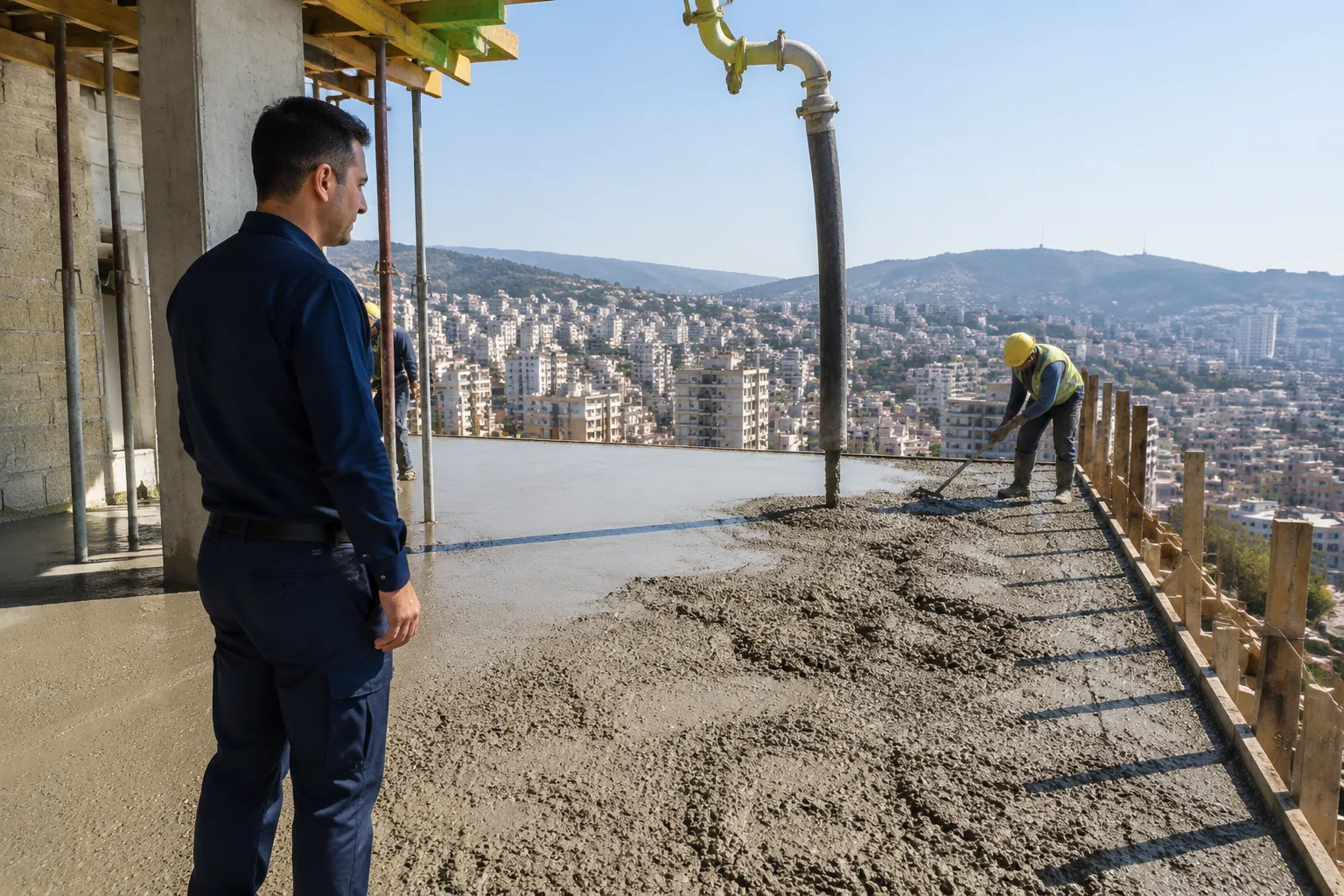 Civil and blockwork stage of a Beirut apartment renovation