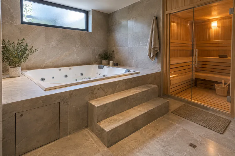 Jacuzzi & sauna installation by BaytiFix, Broumana