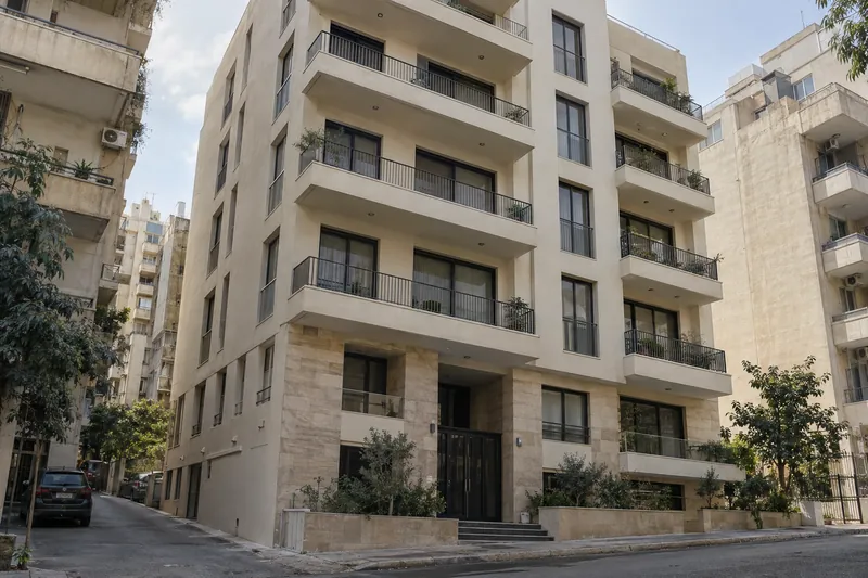 Building façade works by BaytiFix, Achrafieh, Beirut